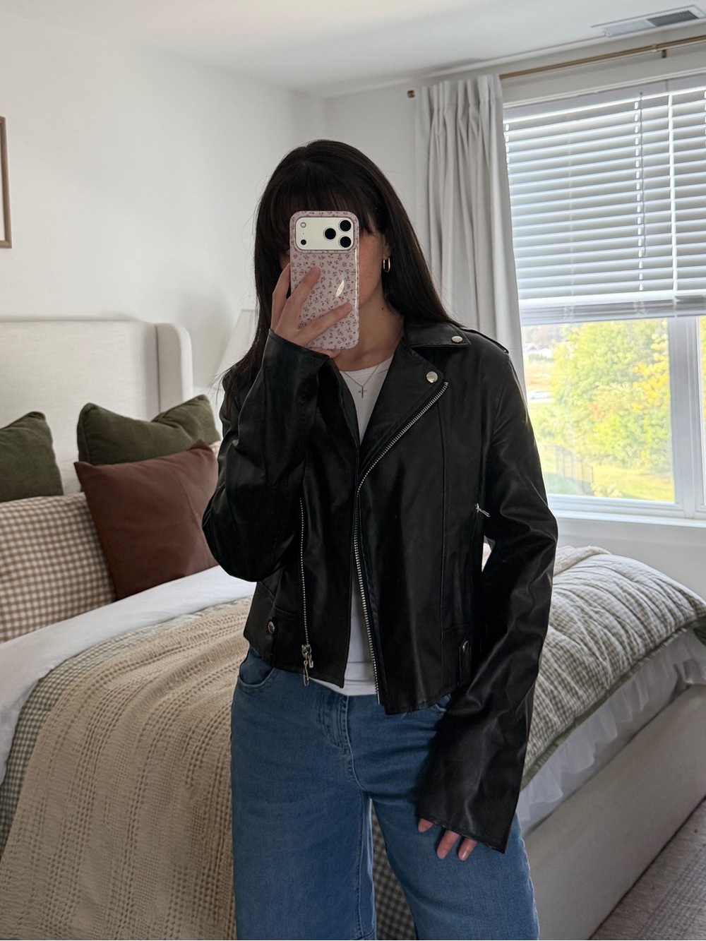 Princess Polly Black Faux Leather Moto Jacket | S